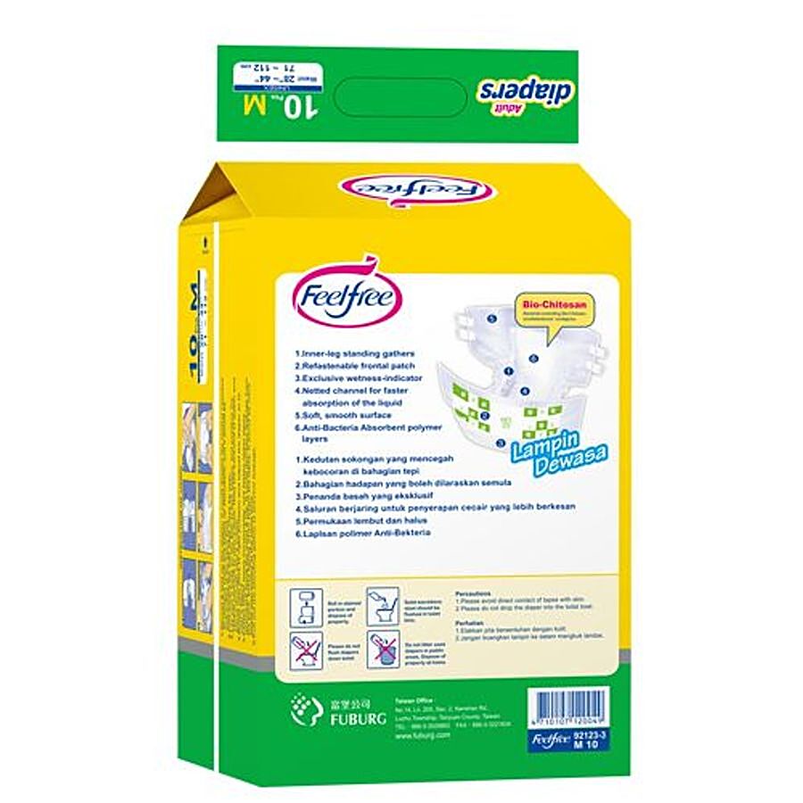 Feel Free Adult Diaper Medium Size (28"-44") 71-112 cm