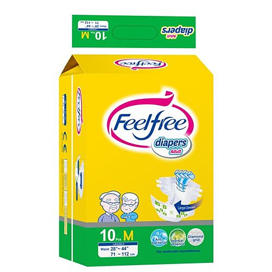 Feel Free Adult Diaper Medium Size (28"-44") 71-112 cm