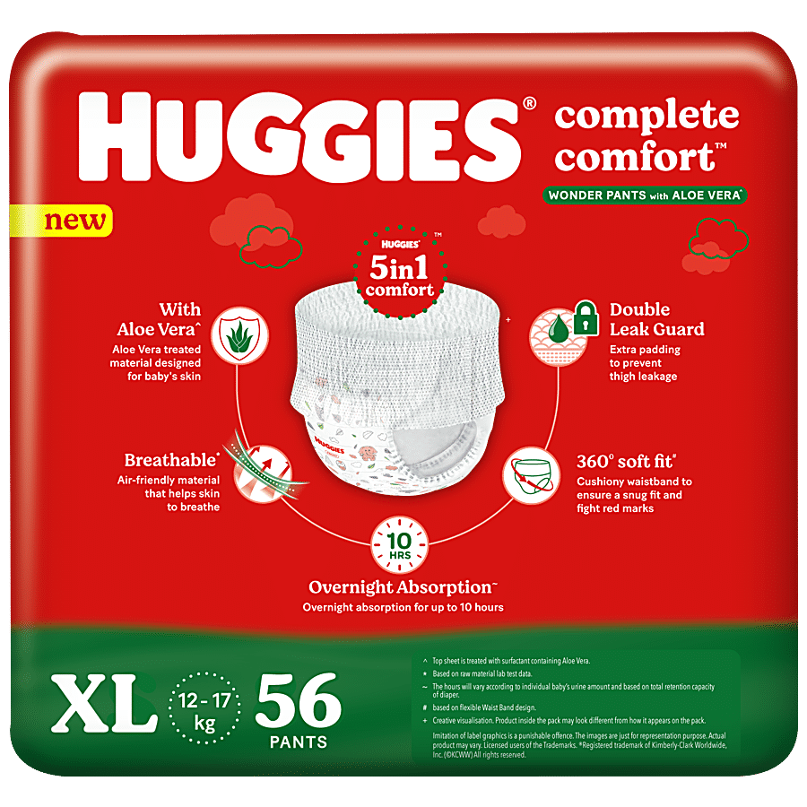 Huggies Complete Comfort Wonder Pants With Aloe Vera - Extra Large XL Size Baby Diaper Pants