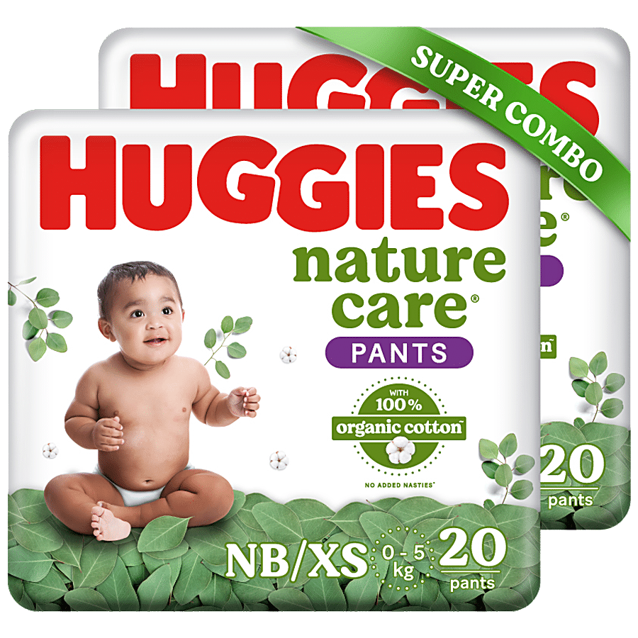 Huggies Nature Care Baby Diaper Pants - 100% Organic Cotton