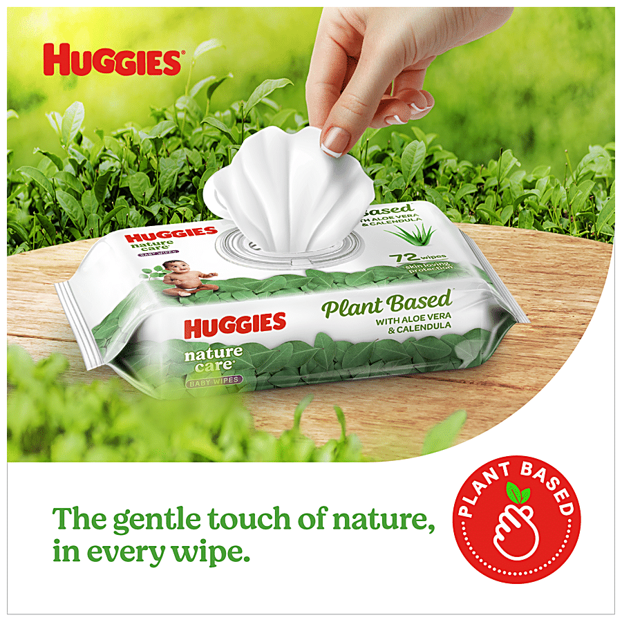 Huggies® Nature Care Baby Wipes - With Aloe Vera & Calendula