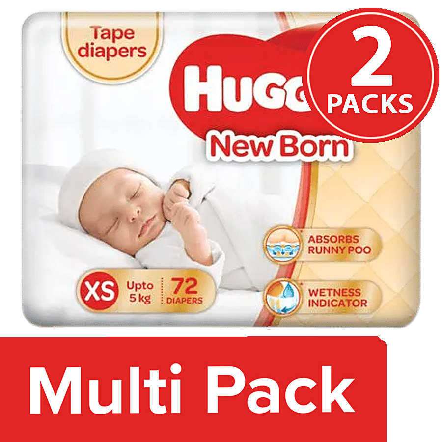 Huggies Ultra Soft New Born Diapers - Extra Small Size