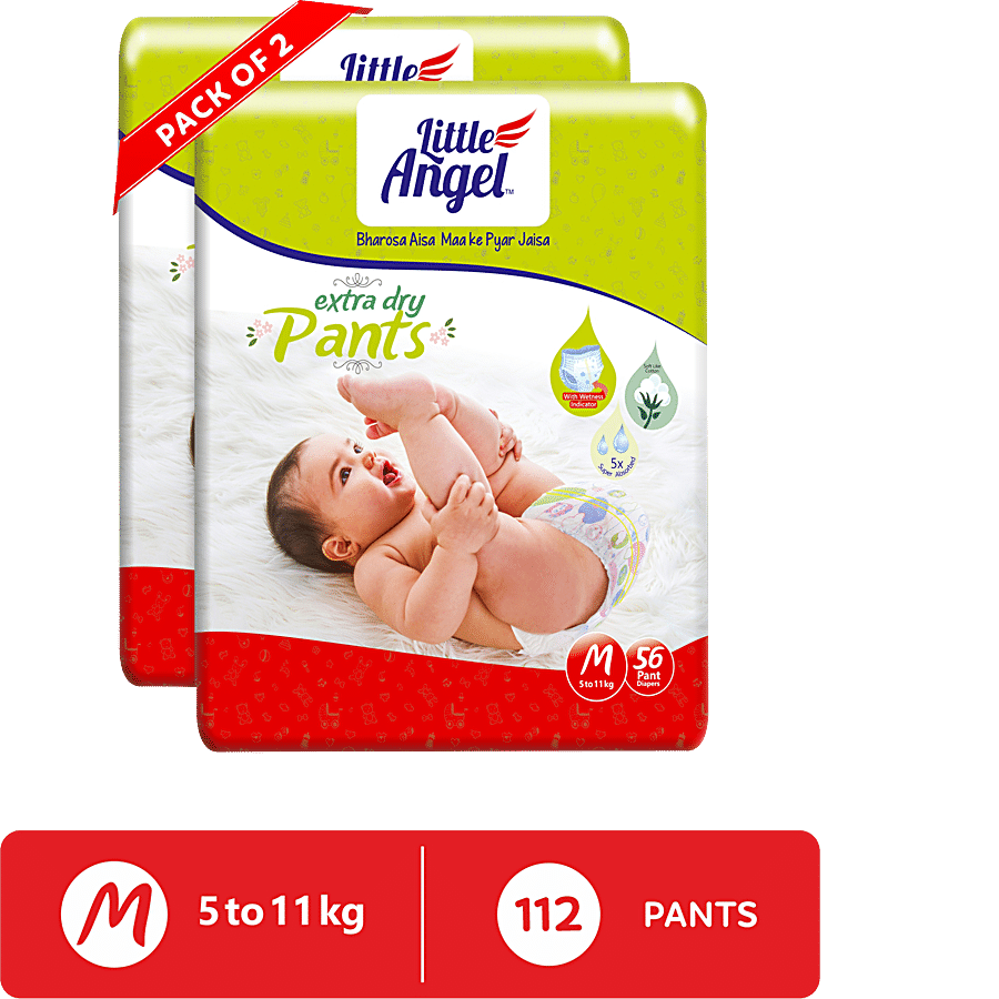 Little Angel Extra Dry Pants Baby Diapers - With Wetness Indicator