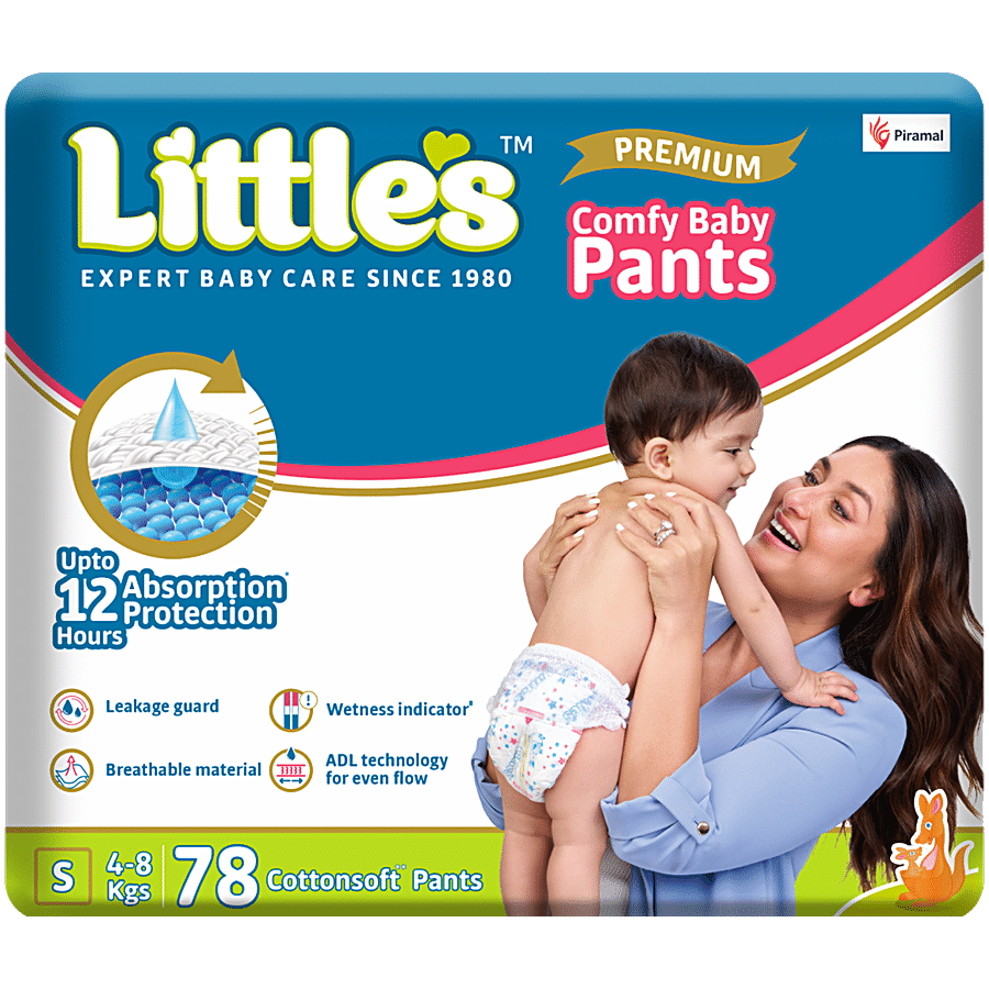 Littles Baby Diaper Pants Premium Jumbo - S