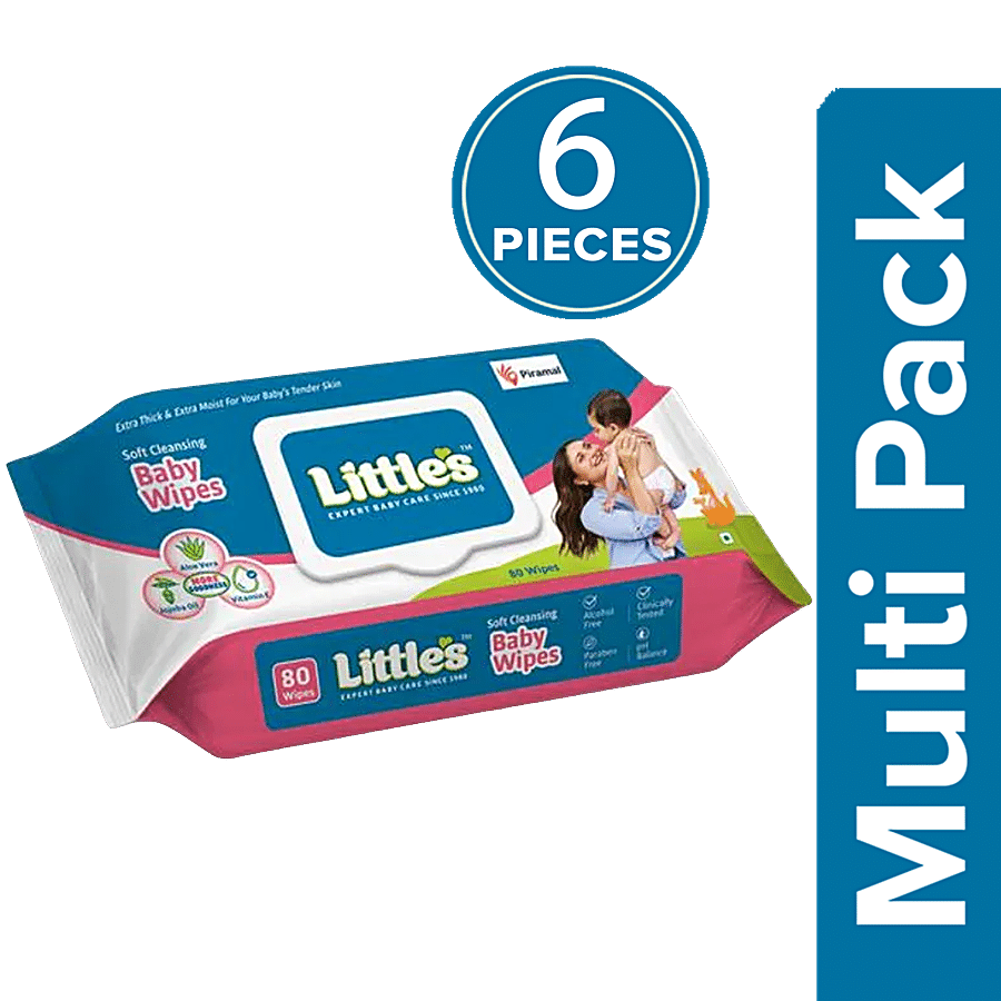 Littles Baby Wipes With Lid - Aloe Vera