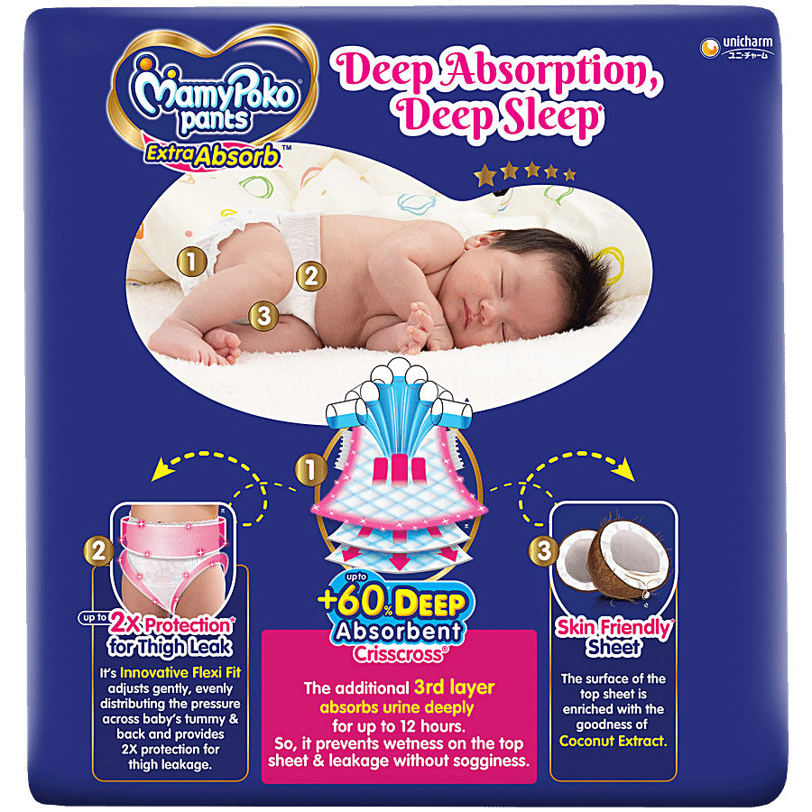 MAMYPOKO PANTS Extra Absorb Diaper Pants - M