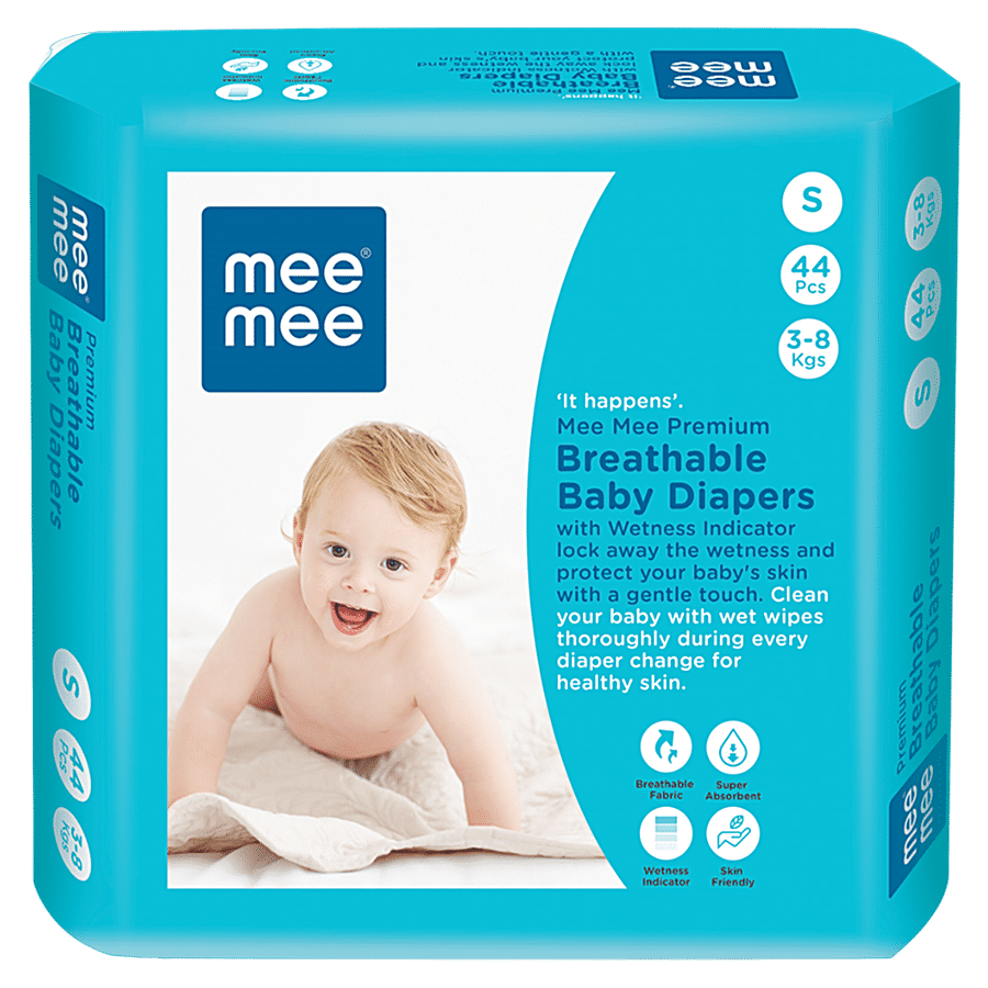 Mee Mee Premium Breathable Baby Diapers - S