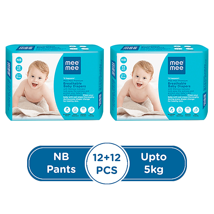 Mee Mee Premium Breathable New Born  Diapers