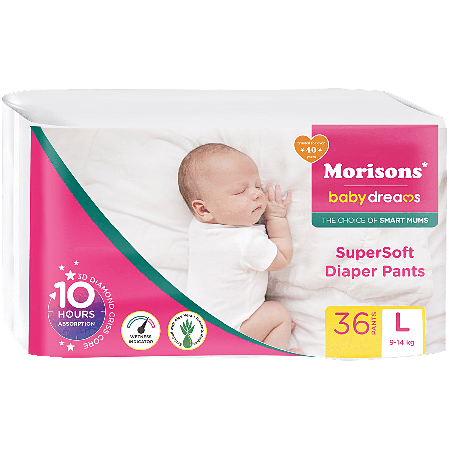 Morisons Baby Dreams Super Soft Baby Diaper Pants - L