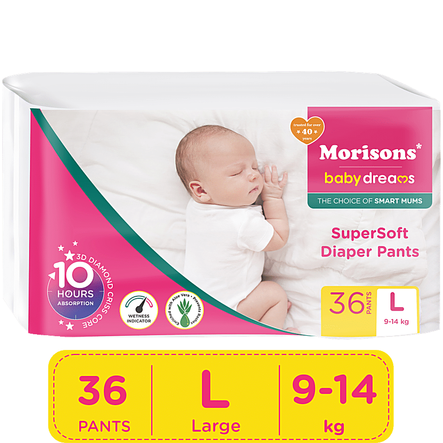 Morisons Baby Dreams Super Soft Baby Diaper Pants - L