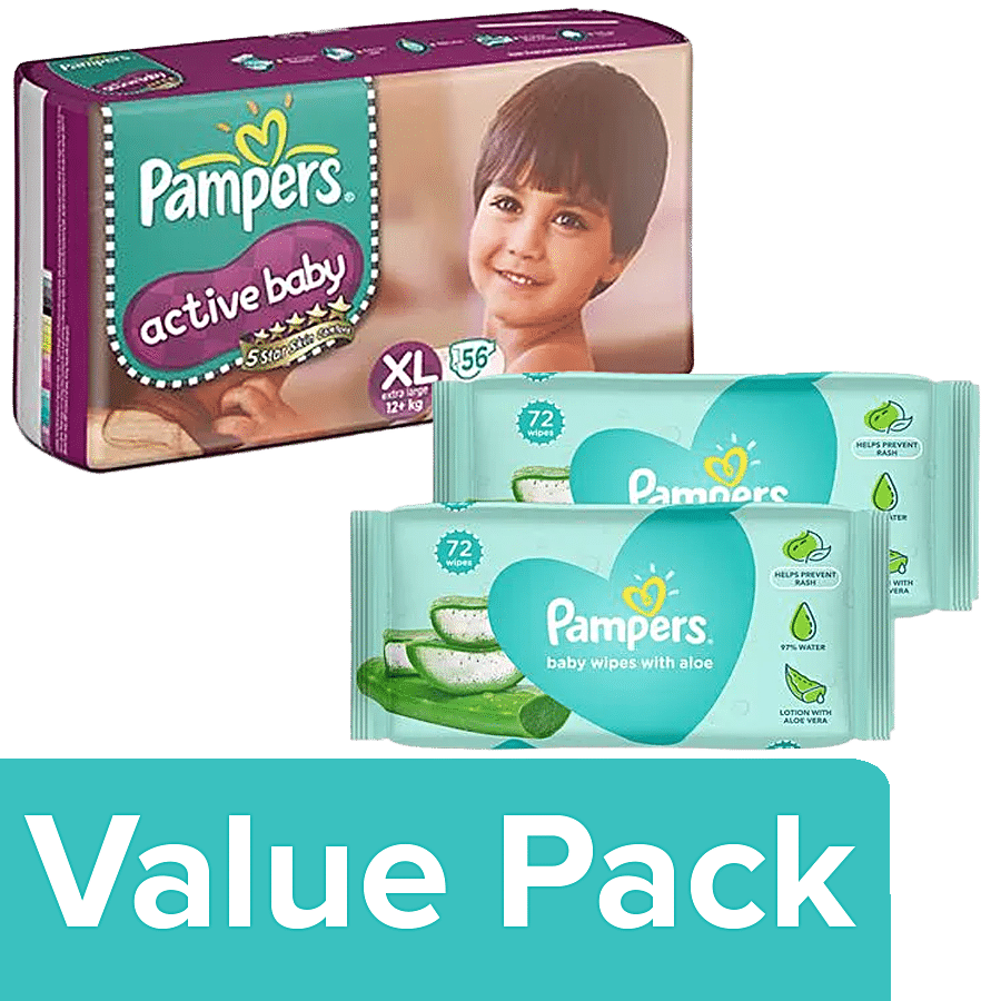 Pampers  Active Baby Tape Style Diapers