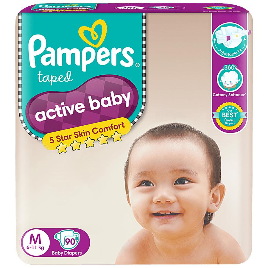 Pampers  Active Baby Taped Diapers - Soft