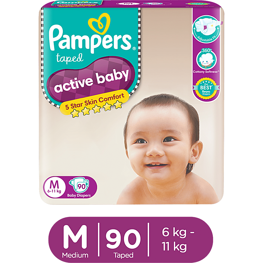 Pampers  Active Baby Taped Diapers - Soft