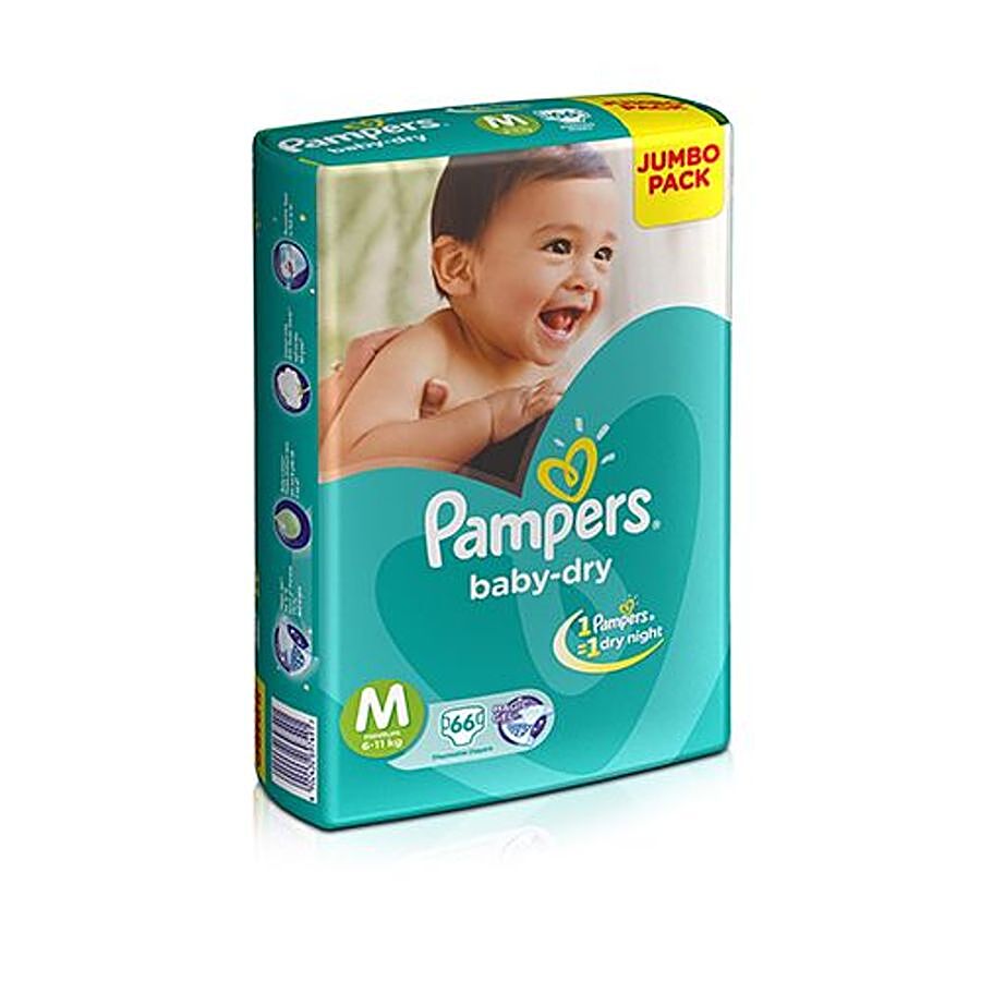 Pampers  Baby-Dry Disposable Diapers - Medium