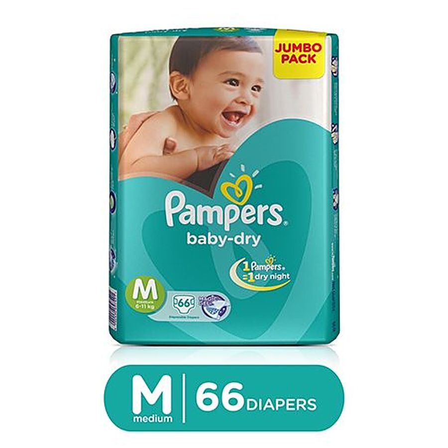 Pampers  Baby-Dry Disposable Diapers - Medium