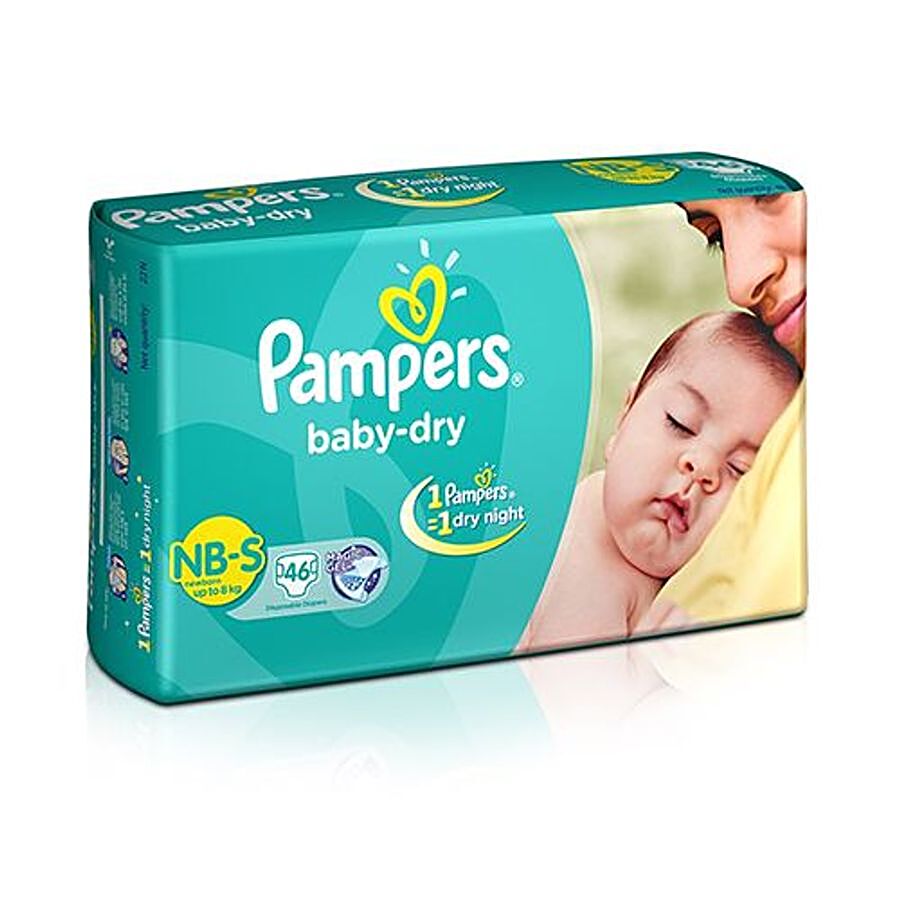 Pampers  Baby-Dry Disposable Diapers - NB-S