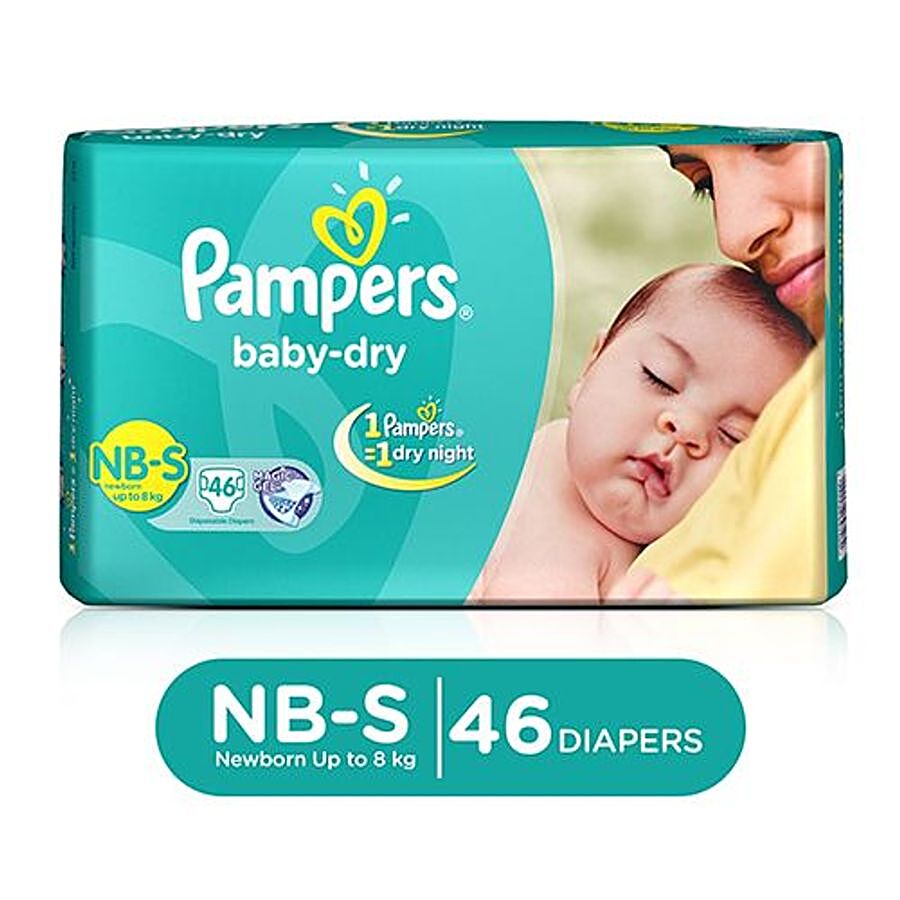 Pampers  Baby-Dry Disposable Diapers - NB-S