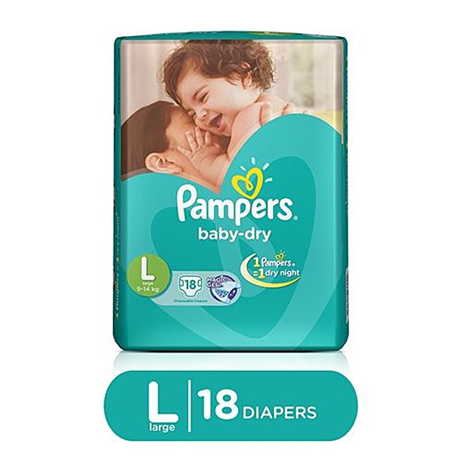 Pampers  Baby Dry Large - 18 Diapers