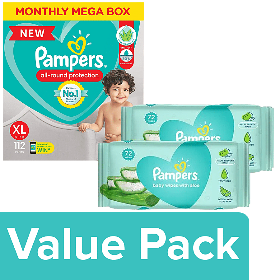 Pampers  Lotion With Aloe Vera - Diaper Pants