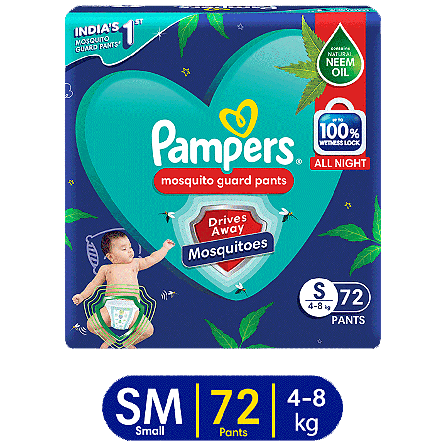 Pampers  Mosquito Guard Pants Baby Diapers - Small Size