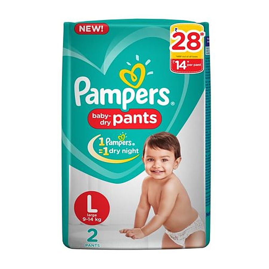 Pampers  New Dry Large - 2 Diapers Pants