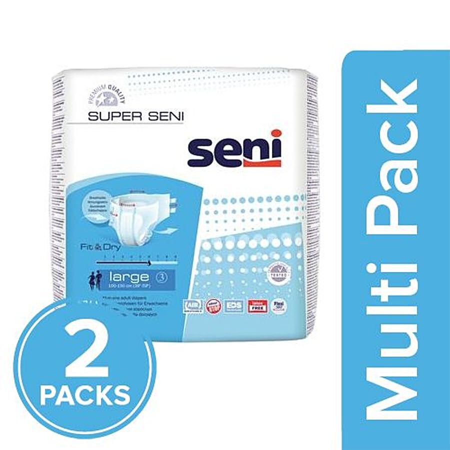 Seni 2 Super Seni Breathable Adult Diapers Large A'10