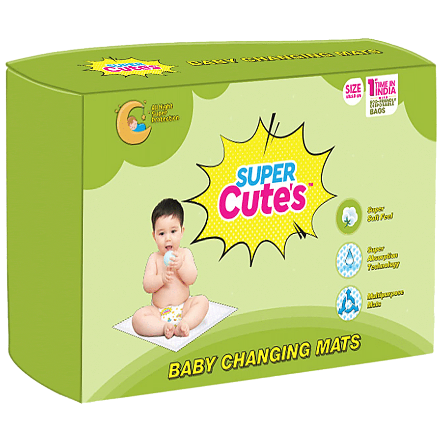 Super Cute's Baby Disposable Changing Mats - Super Absorption Technology