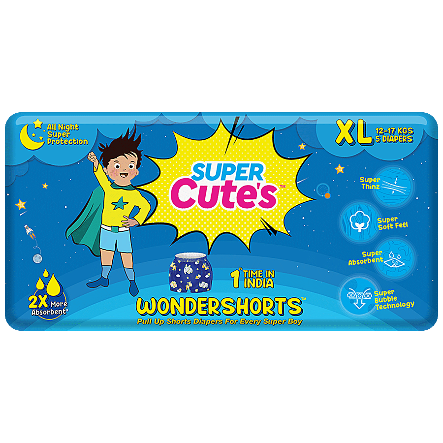 Super Cute's WonderShorts Pull Up Shorts Diapers For Boys - Soft