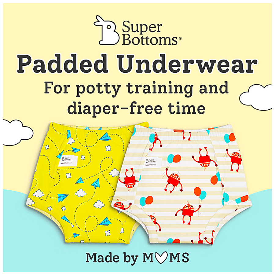 SuperBottoms Padded Underwear - Potty Training Pants For Babies/ Toddlers/ Kids