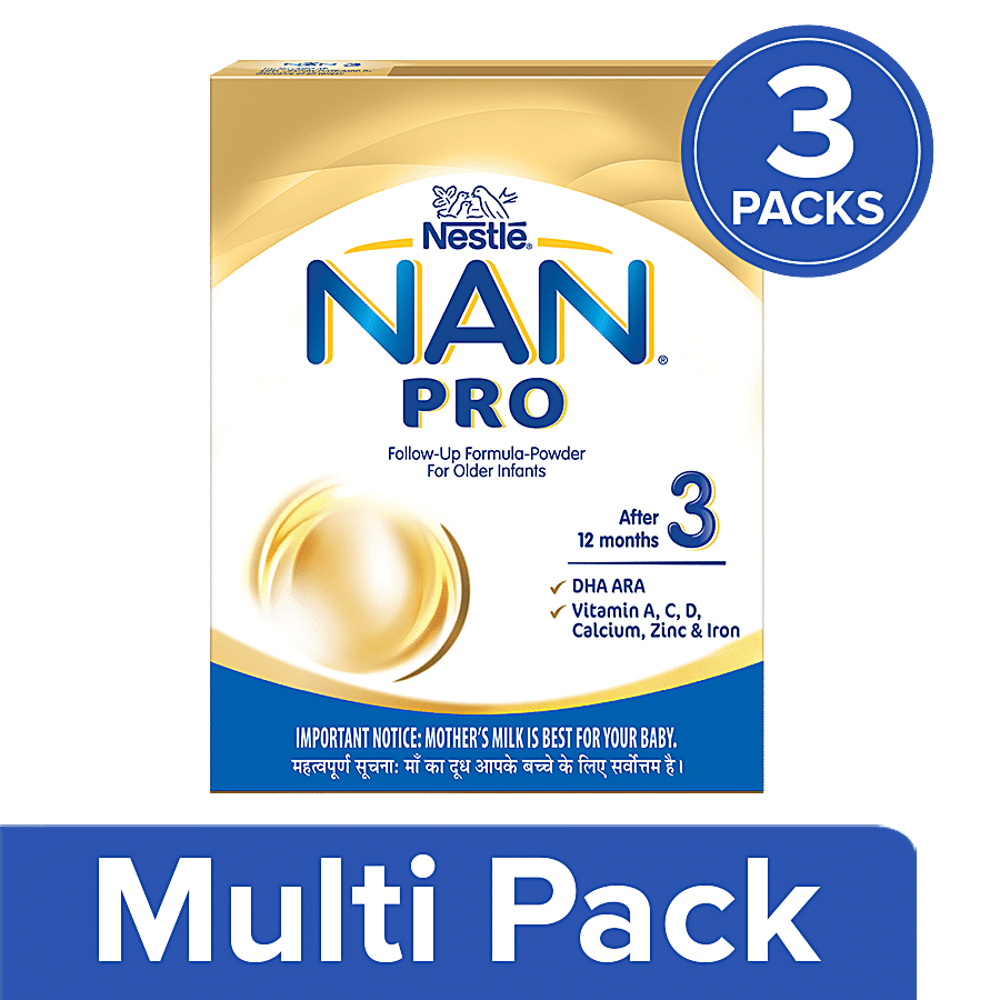 Nestle  Nan Pro 3 Follow-Up Formula Powder - After 12 months