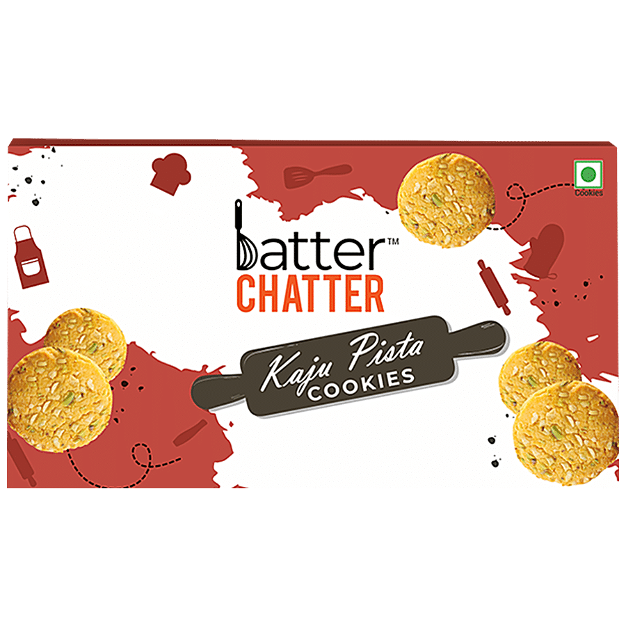 BATTER CHATTER Kaju Pista Cookies - Crunchy Snack