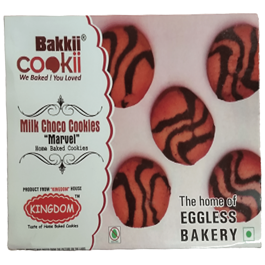 Bakkii Cookii Milk Choco Cookies - Eggless