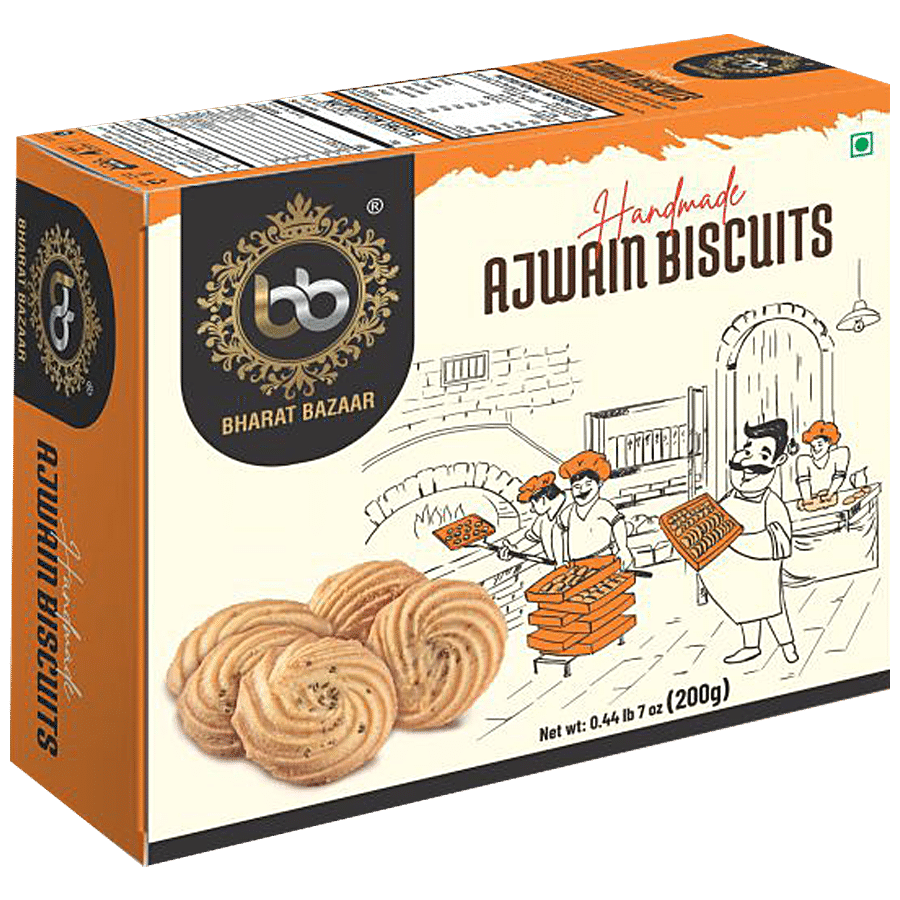 Bharat Bazaar  Ajwain Biscuits - Handmade