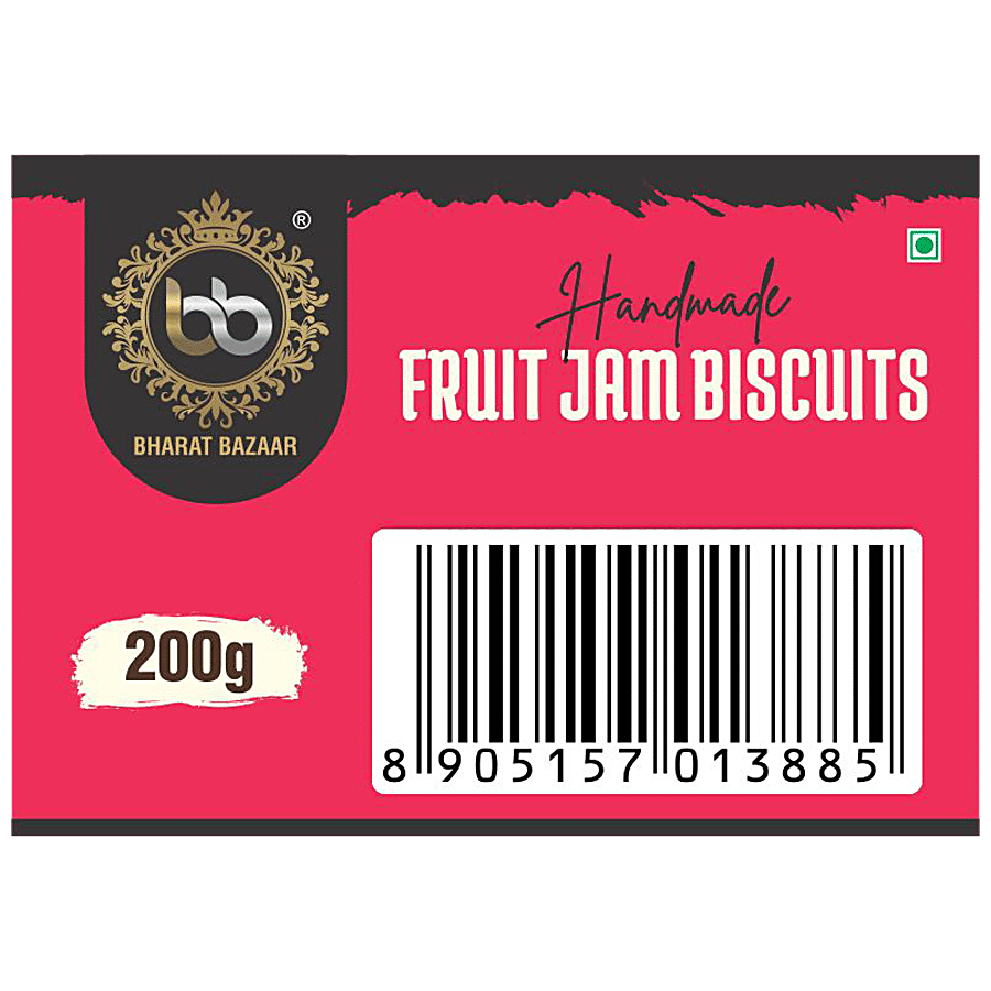 Bharat Bazaar  Fruit Jam Biscuits - Handmade