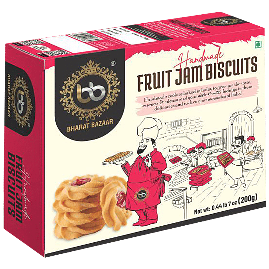 Bharat Bazaar  Fruit Jam Biscuits - Handmade