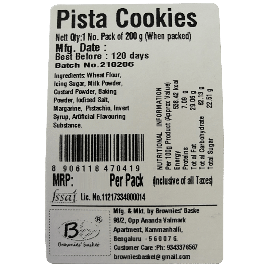 Brownies Basket Atta Pista Cookies