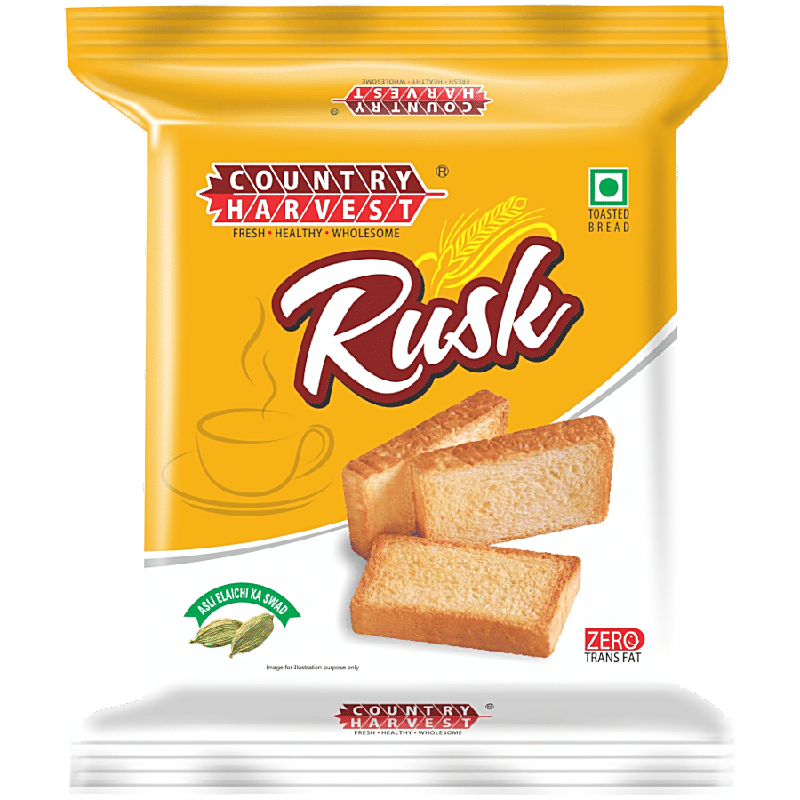 Country Harvest Elaichi Rusk - With Zero Trans Fat