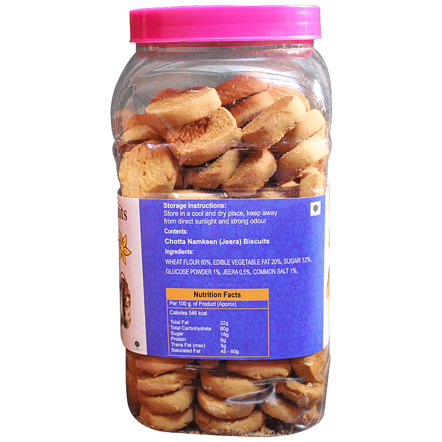 King's Bite Chotta Namkeen (Jeera) Biscuits - Eggless Premium Cookies