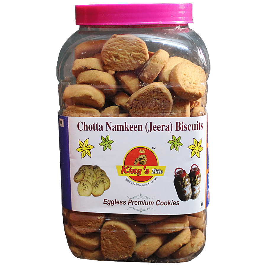 King's Bite Chotta Namkeen (Jeera) Biscuits - Eggless Premium Cookies