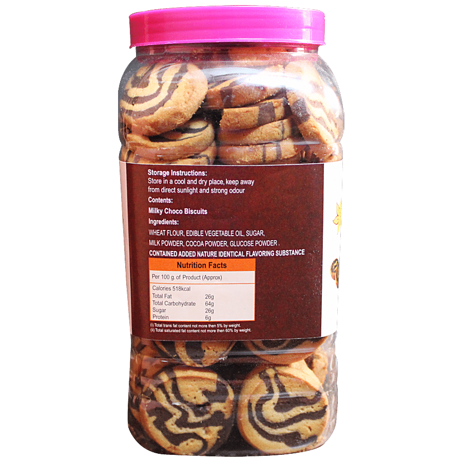 King's Bite Milky Choco Biscuits - Eggless Premium Cookies