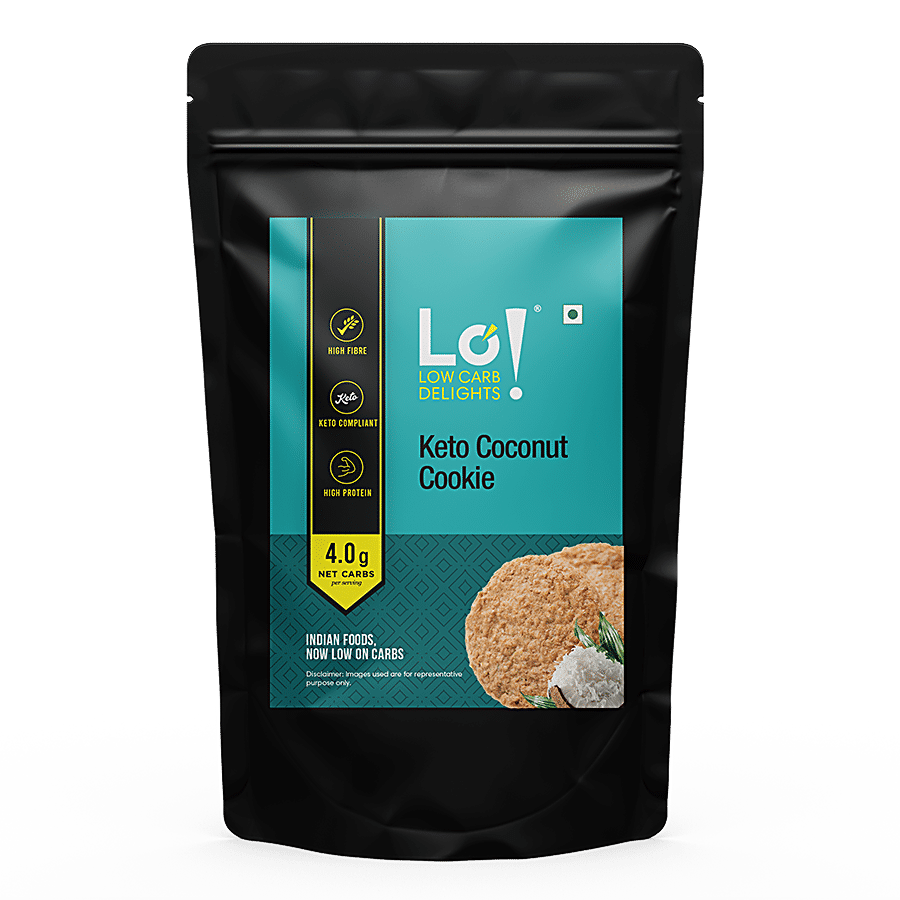 LO! Foods Keto Coconut Cookie - High In Fibre & Protein