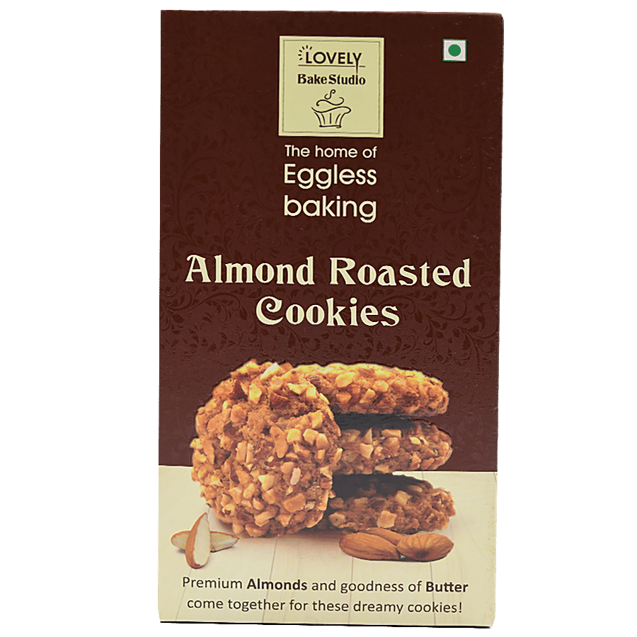 Lovely Bake Studio Almond Roasted Cookies - 100% Eggless