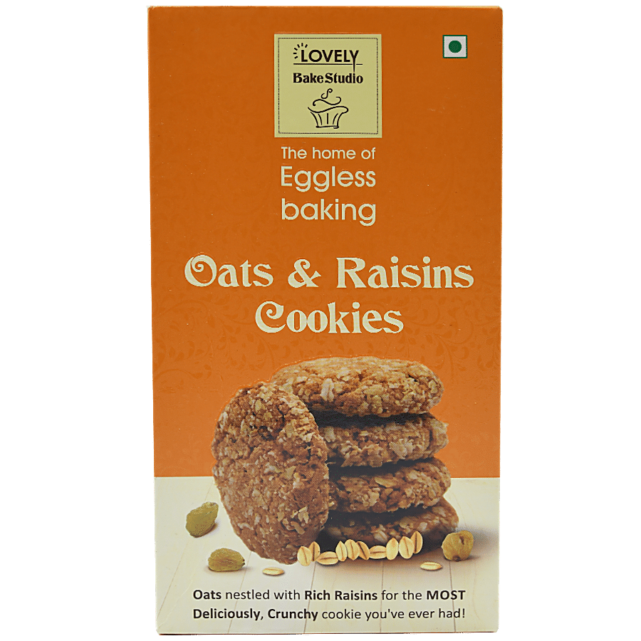 Lovely Bake Studio Oats & Raisins Cookies - 100% Eggless