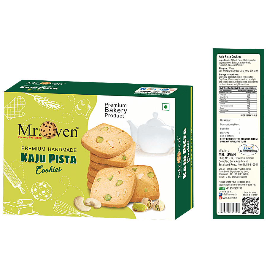 Mr Oven Kaju Pista Cookies - Premium Handmade