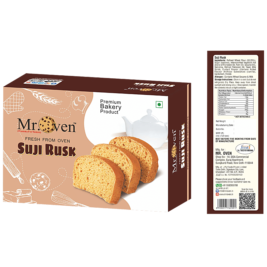 Mr Oven Suji Rusk - Premium Handmade