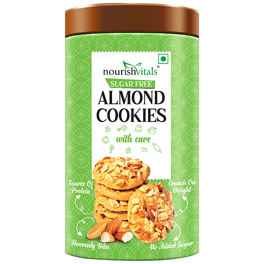 Nourishvitals Almond Cookies - Sugar Free