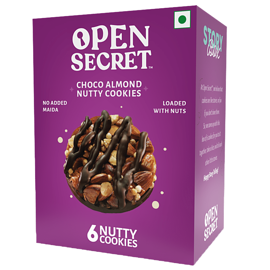 Open Secret Chocolate Almond Nutty Cookies - With No Maida