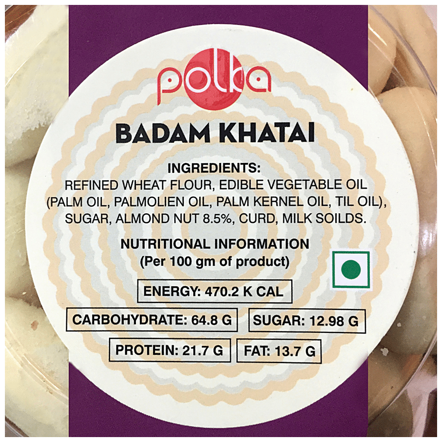 POLKA Badam Khatai Cookies - Teatime Snack