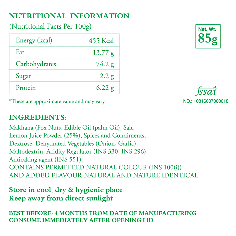 POLKA Baked Makhana - Rich In Protein & Energy