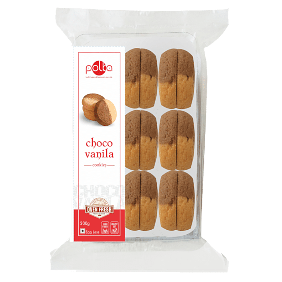 POLKA Choco Vanilla Cookies - Eggless